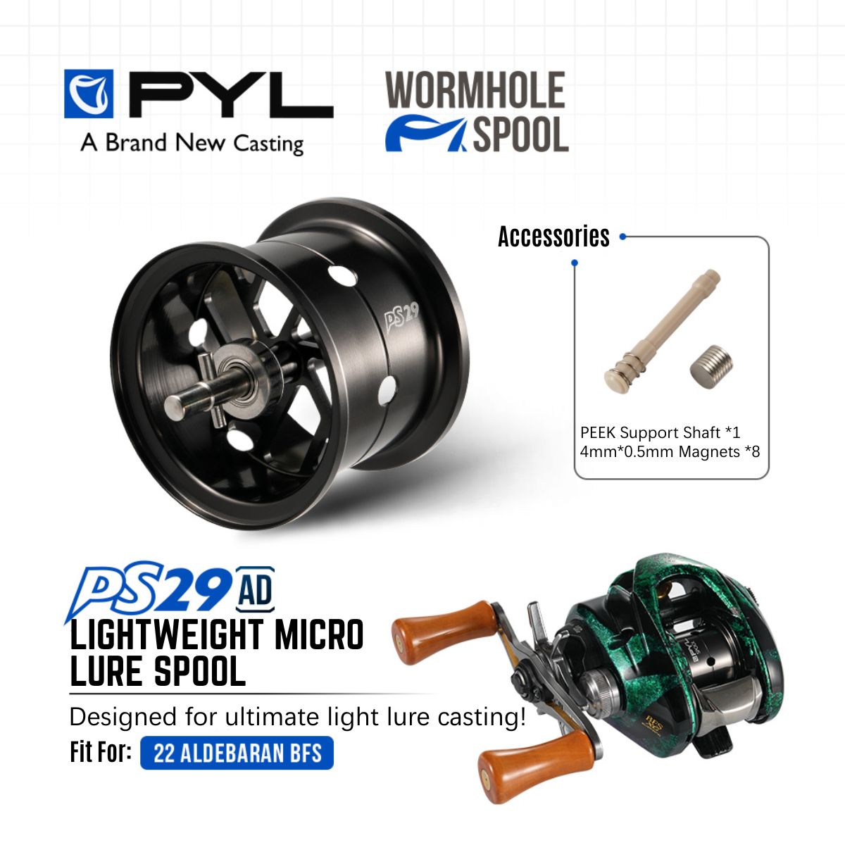 PYL PS29 AD Modified Spool for - огляд і ціна Reel Spare Spool